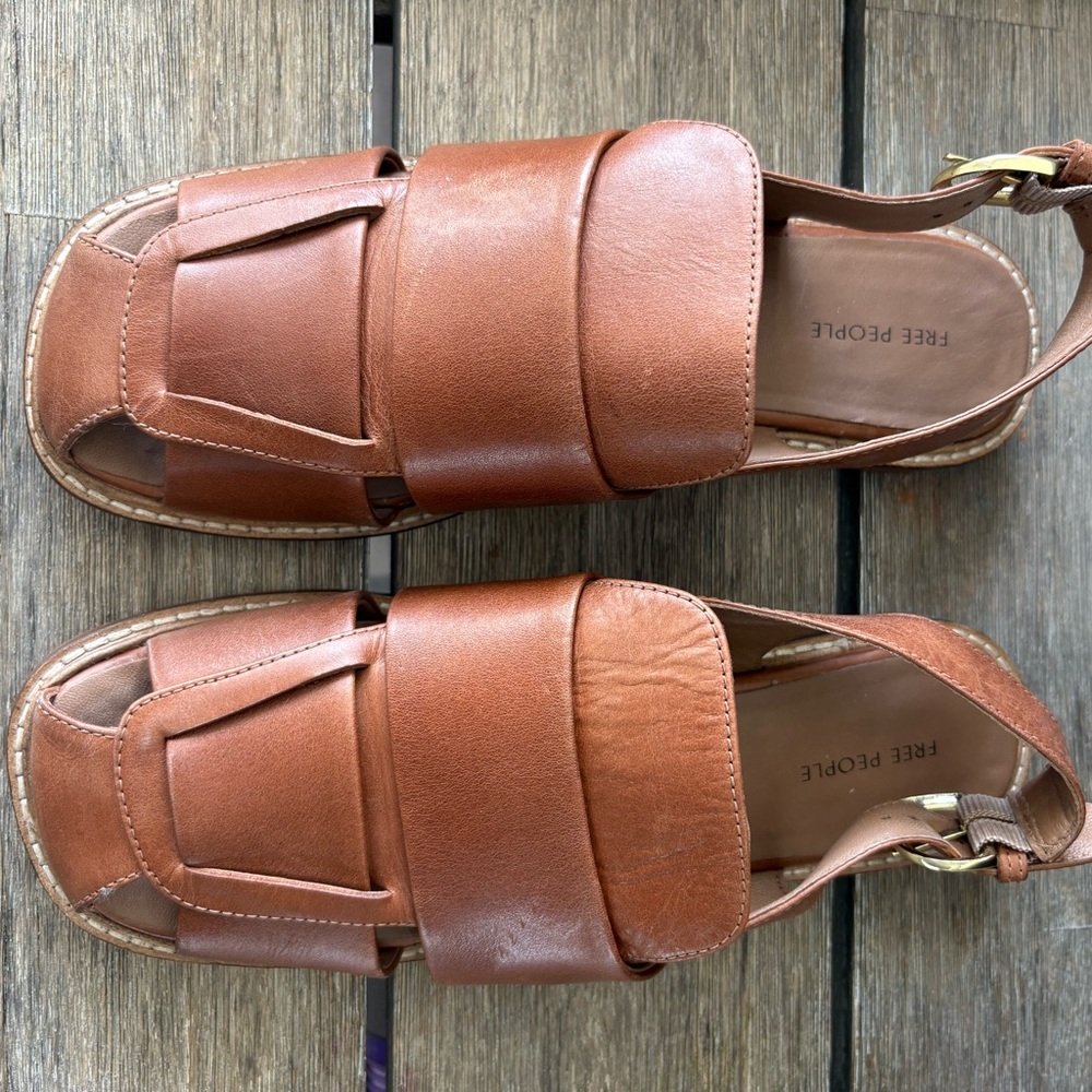 Free People Libby Fisher Leather Flats 8.5 - Picture 4 of 9